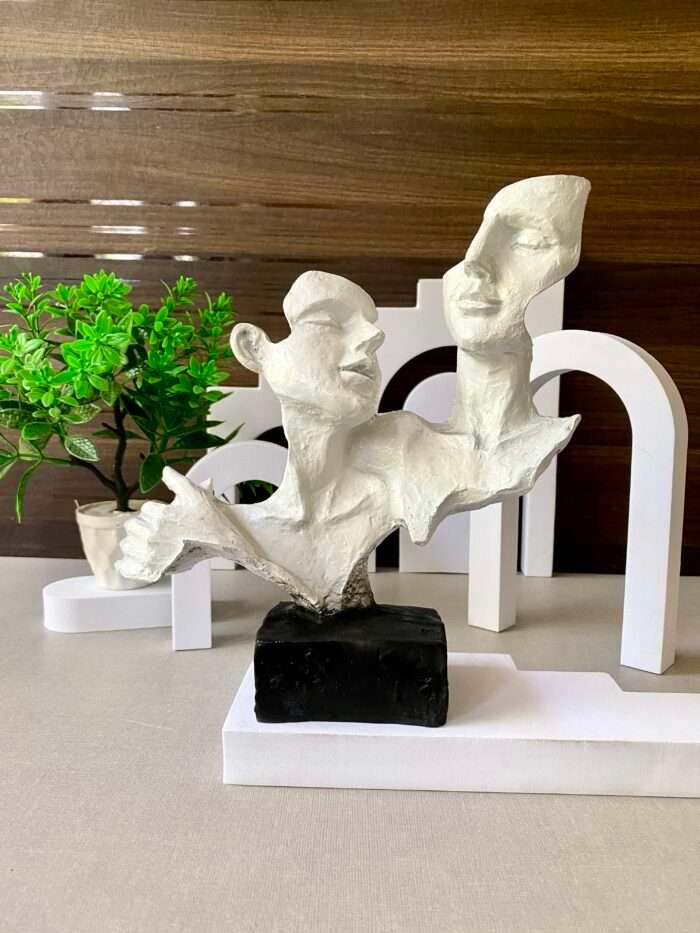 SAJAWATI FACE COUPLE 2 Decorative Showpiece - 9 IN - Image 1